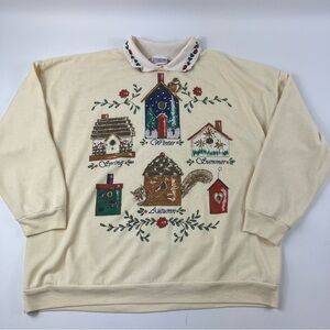 Vintage 4 Seasons Collared Pullover